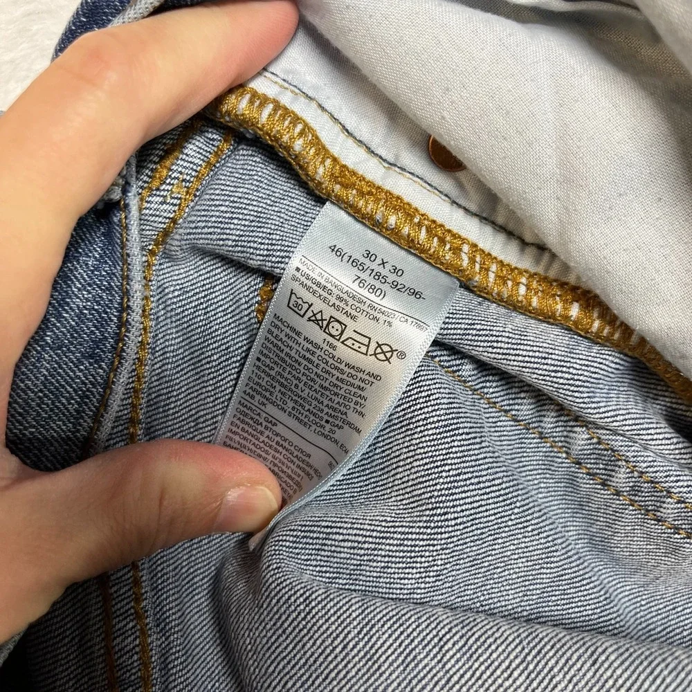 Gap Slim Taper Jeans Men's Blue Denim Mid Rise Pockets Classic Zip Fly - 29X28.5